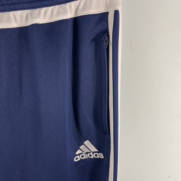 NWT Adidas Navy Blue Athletic Ankle Zip Track Pants White Stripes Boys XL 18-20 - Picture 8 of 13